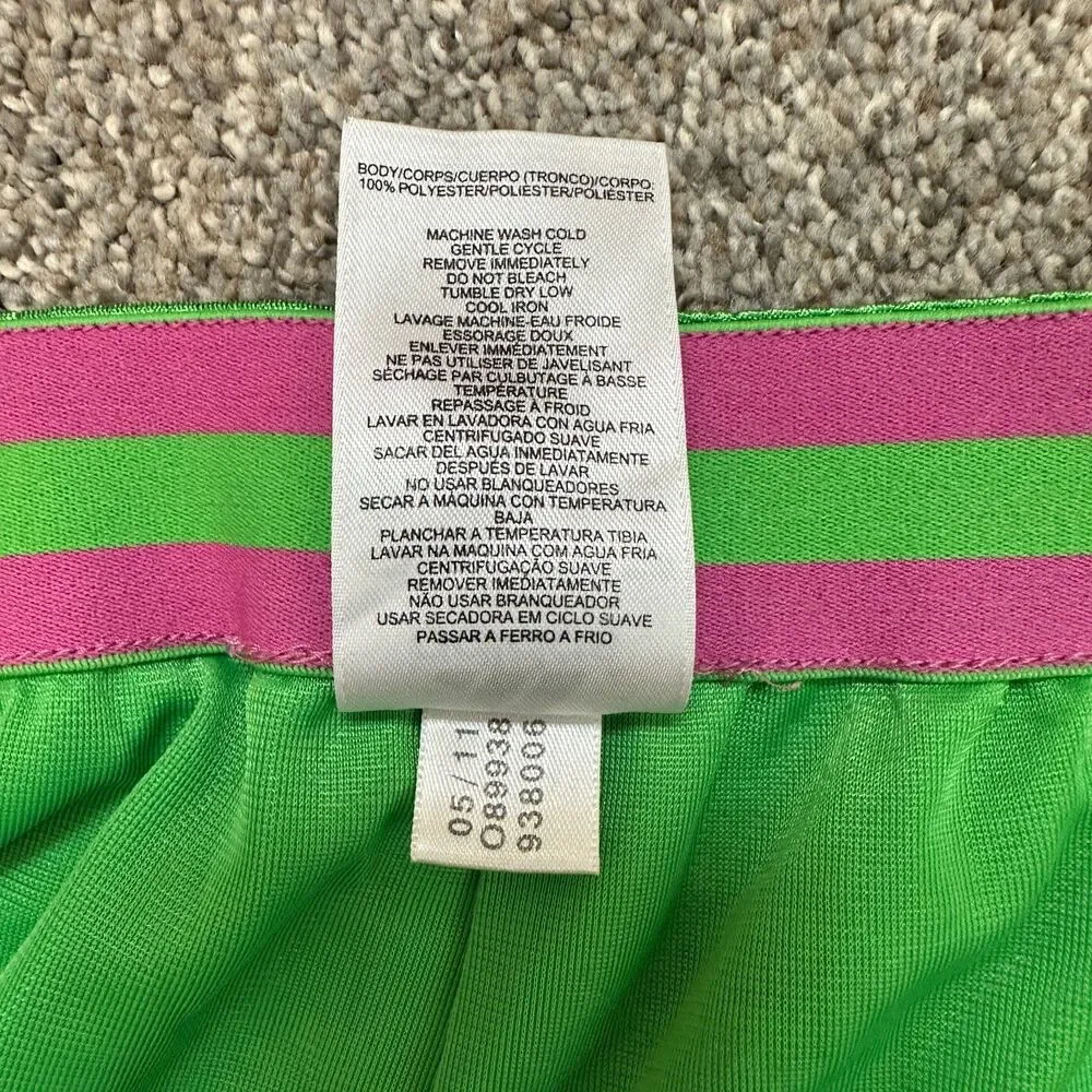 Adidas Watermelon Double Layer Mesh Shorts Green Pink Womens Medium Y2K 2011 - Picture 8 of 9